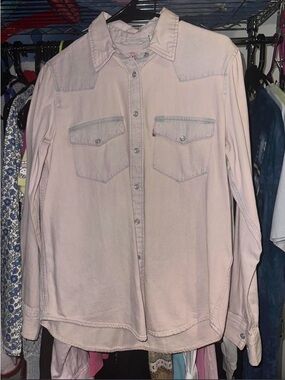 Levi's Light Pink Denim Button-Up Shirt